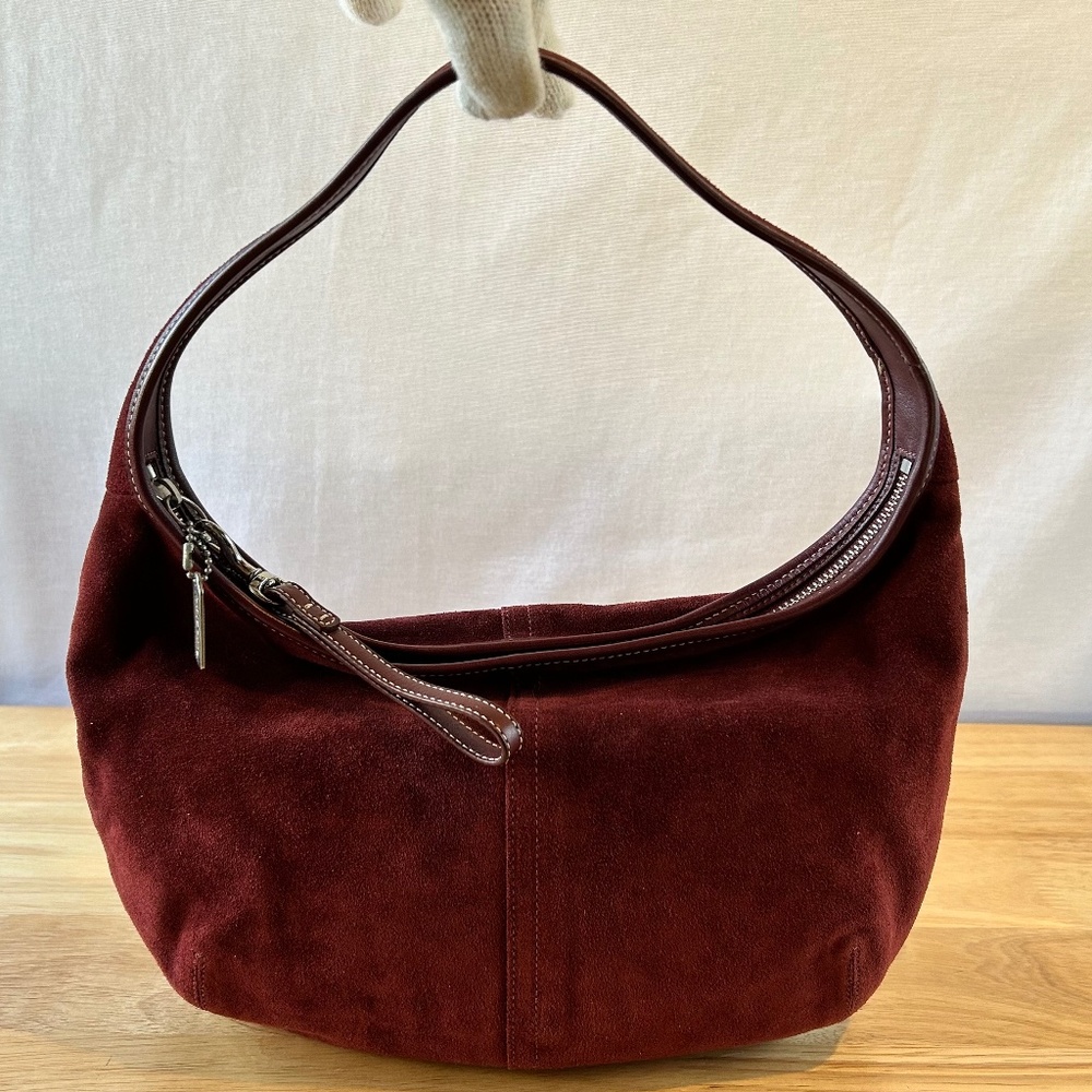✨ COACH Vintage Suede Hobo Bag – RARE 2005 FIND! 🍷👜✨